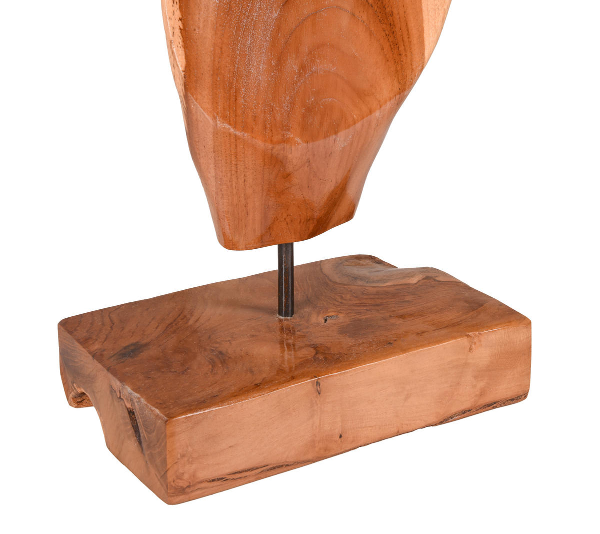 DEKO-SKULPTUR INÉS Teak Lackiert 85x43,5x17cm - Teakfarben, Holz (43.5/85/17cm) - DELUKE