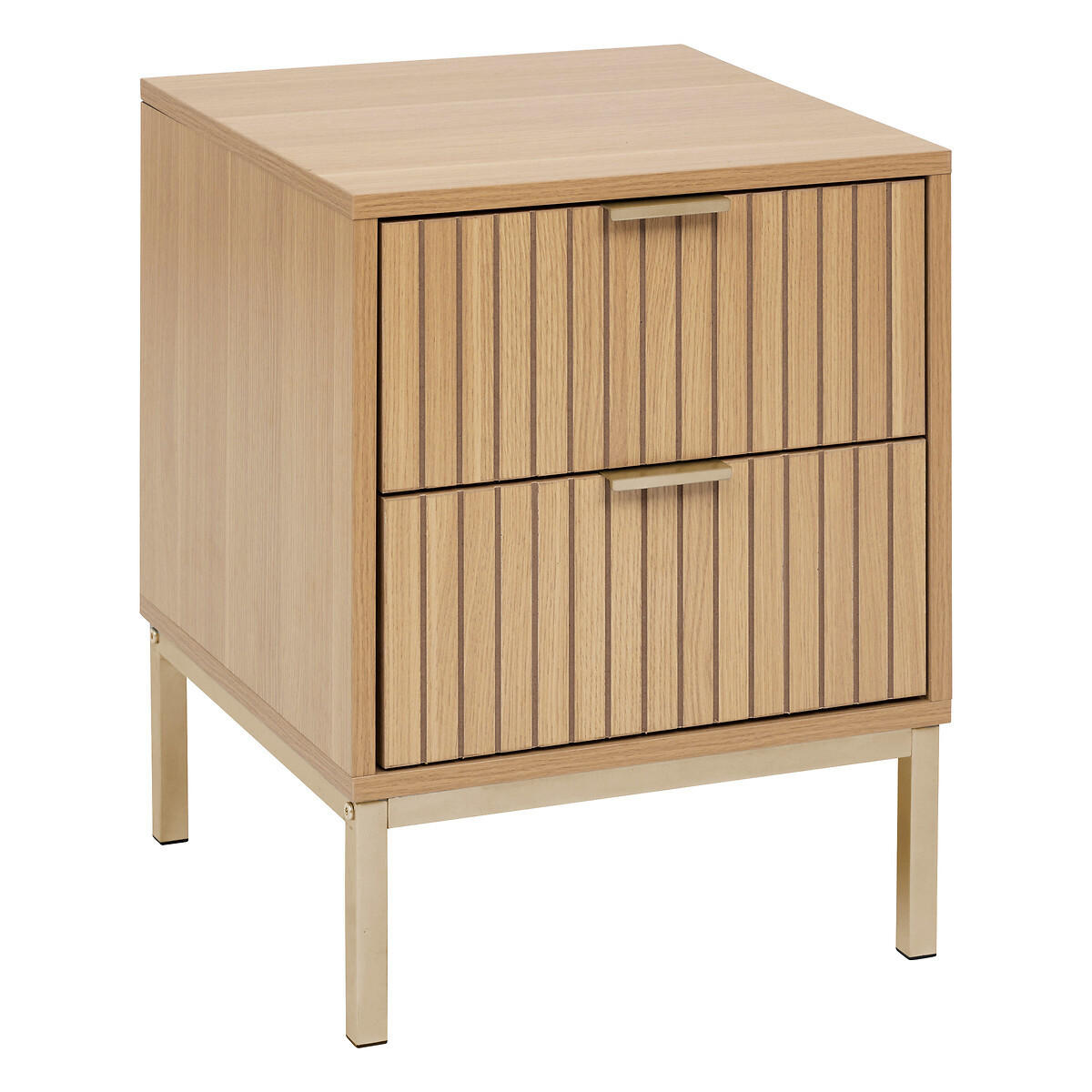 NACHTTISCH mit zwei Schubladen Tasso 40/40/52,5 cm - Braun, Holzwerkstoff (40/52.5/40cm) - 5five Simply Smart