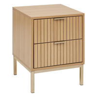 NACHTTISCH mit zwei Schubladen Tasso 40/40/52,5 cm - Braun, Holzwerkstoff (40/52.5/40cm) - 5five Simply Smart