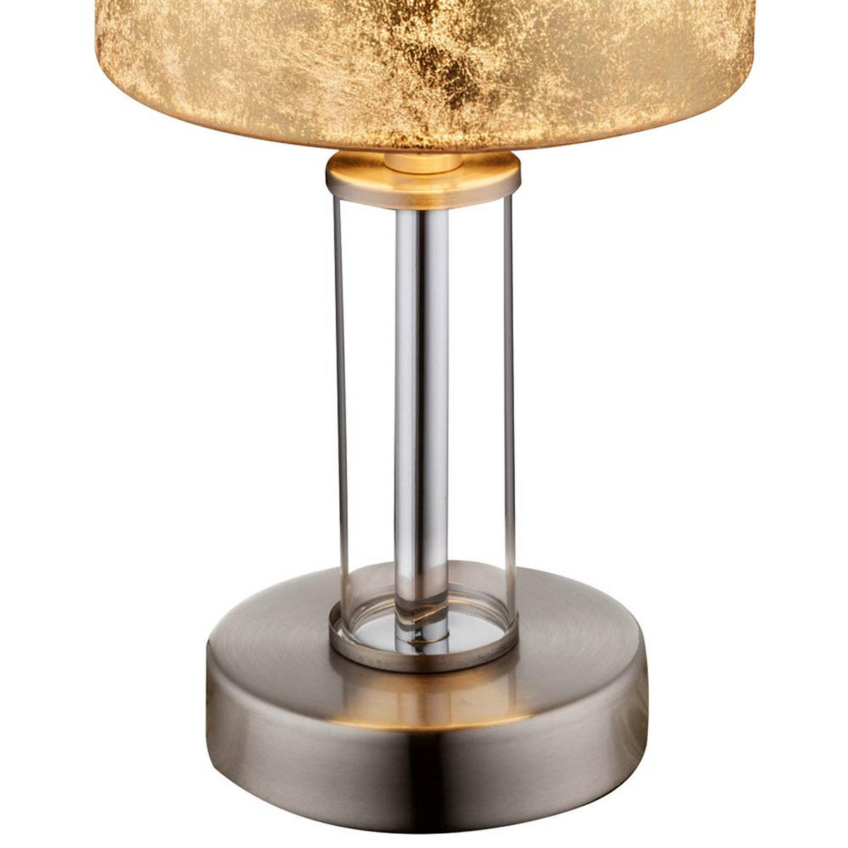 TISCHLEUCHTE Glas Gelb Gemustert - Goldfarben, Glas (14/14/30cm) - Globo Lighting