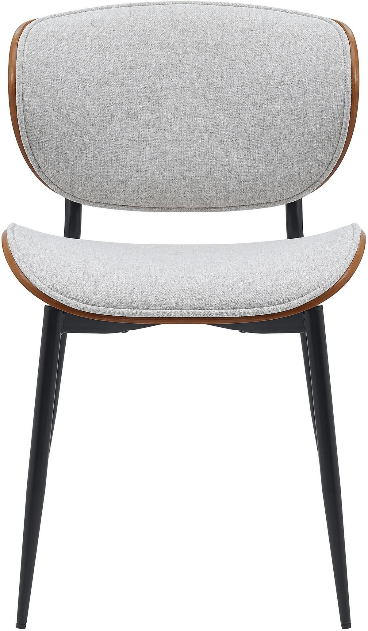 STUHL Stoff walnuss/creme - Walnussfarben/Creme, Textil/Metall (50/80/54cm) - CLP