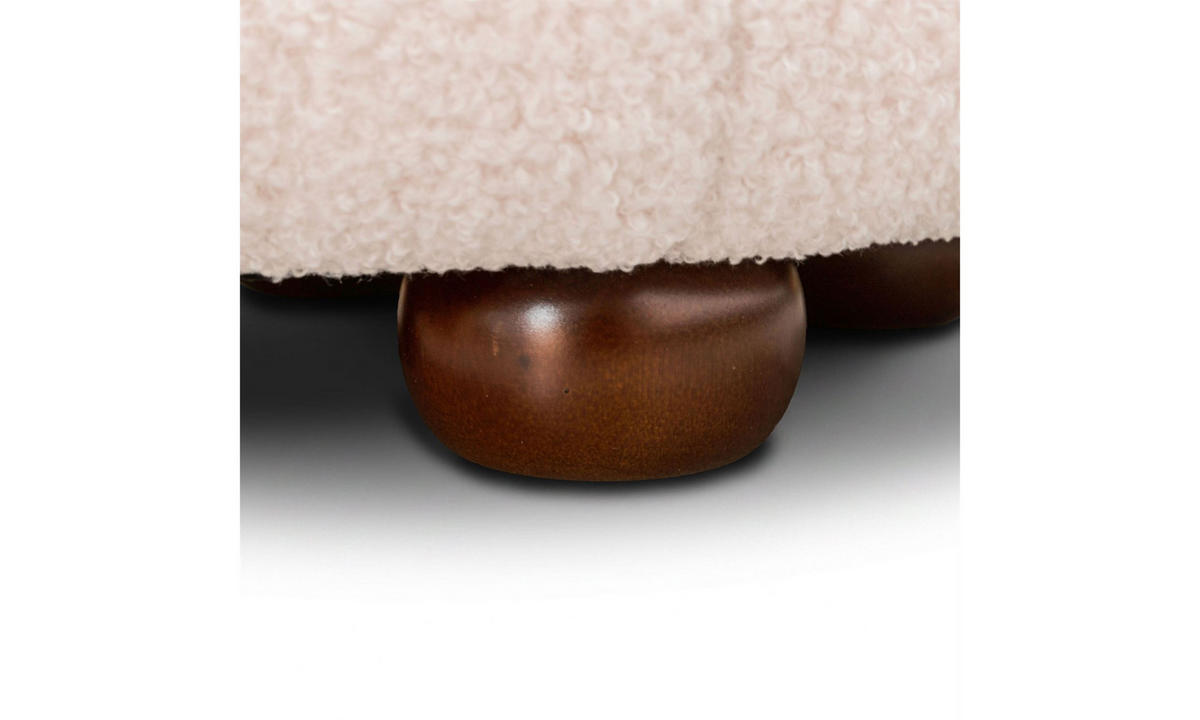 HOCKER NOLLIE 34/34/40 cm Beige - Beige/Braun, Holz/Textil (34/40/34cm) - Lookway