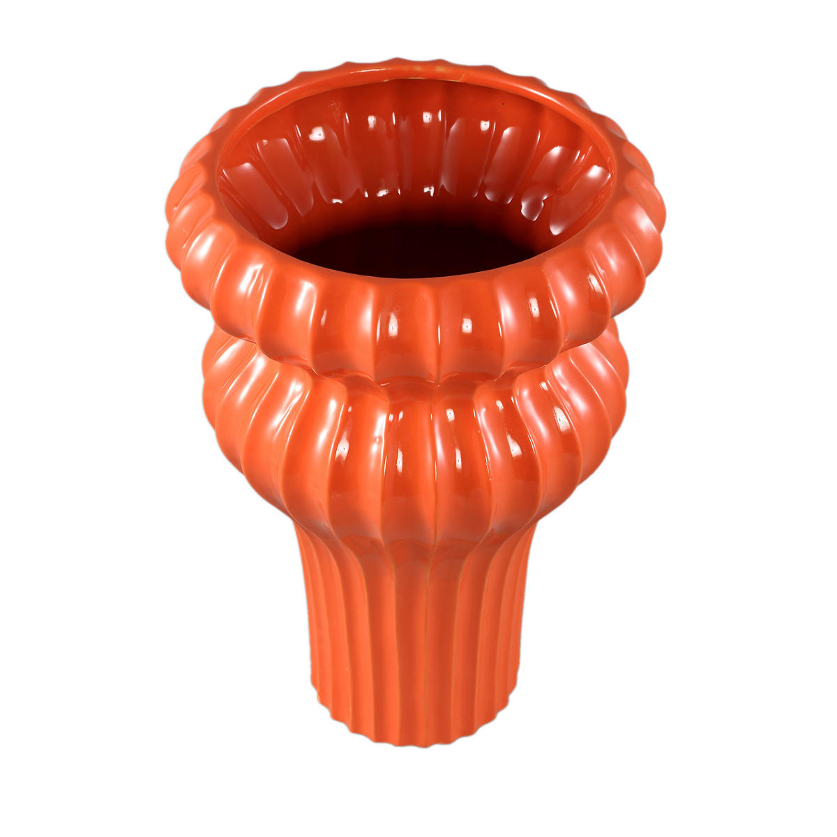 TOPF Glenna Orange 25/25/36cm - Orange, Keramik (36cm) - PTMD Collection