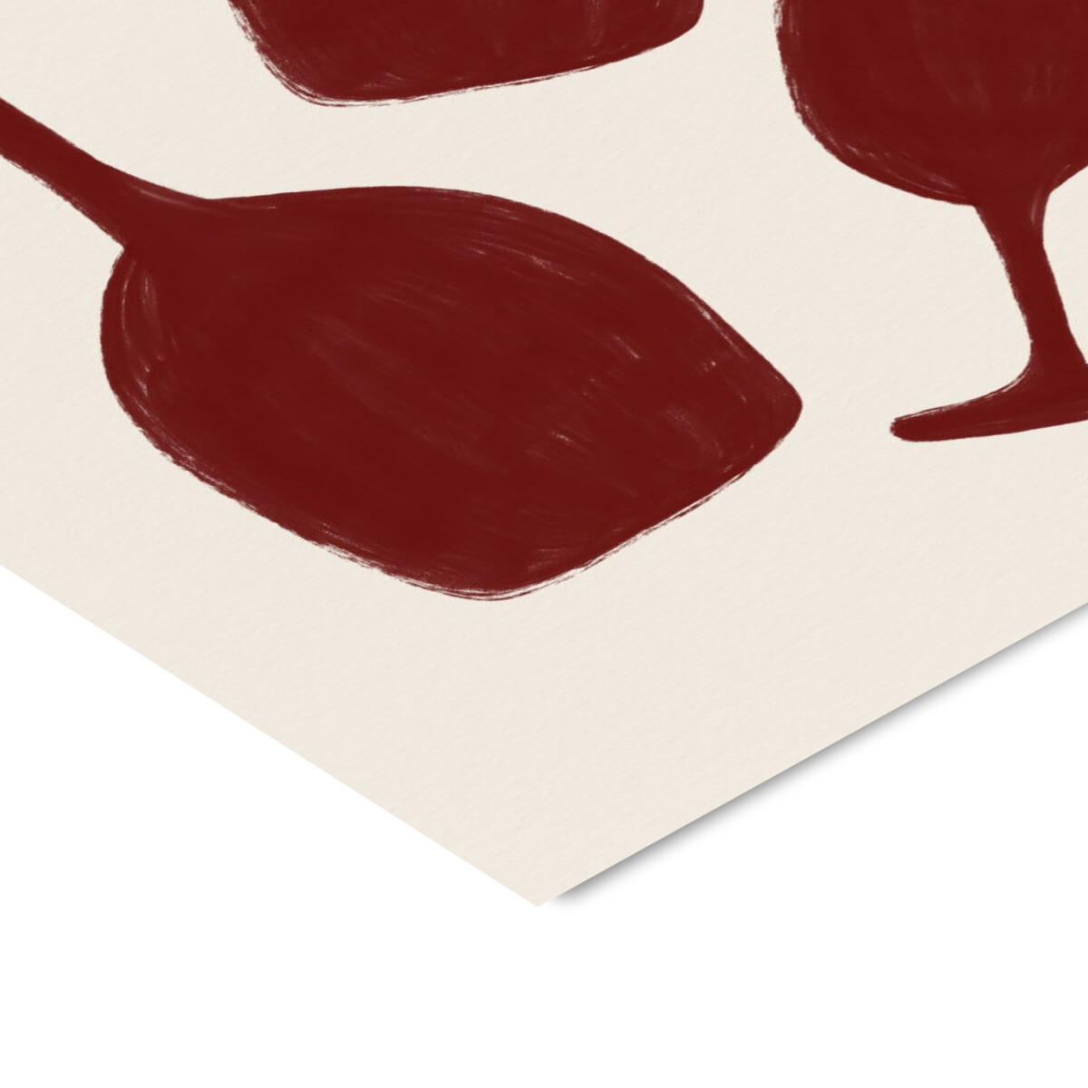 POSTER Tara Royle - Abstract Wine Glasses - Rot, Papier (50/70/0.1cm) - Poster&Frame