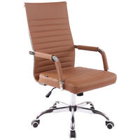 BÜROSTUHL Amadeus, Kunstleder Hellbraun - Hellbraun, Textil/Metall (51/106/63cm) - TPFLiving