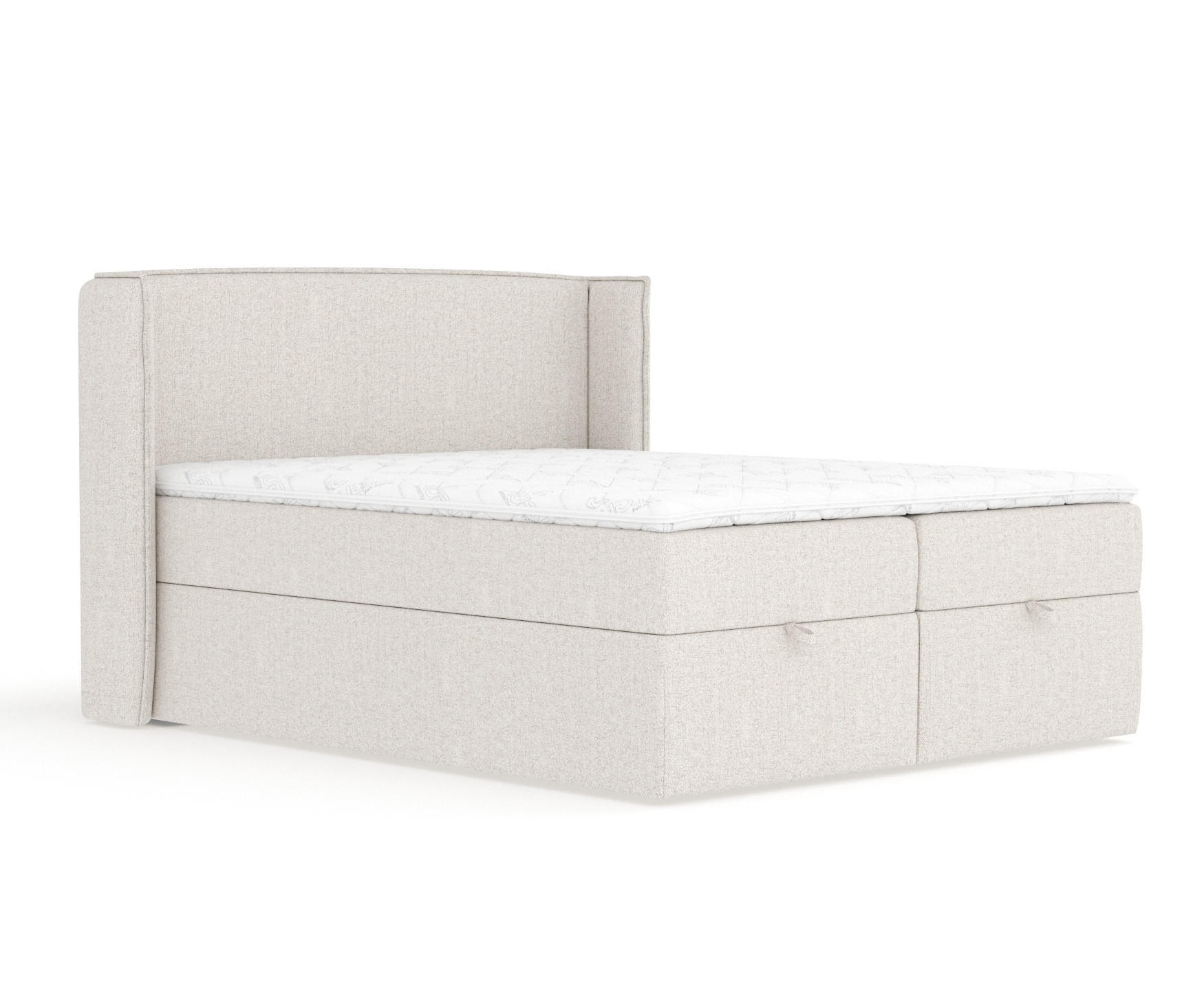 BOXBETT Passion Hellbeige 180/200 cm - Beige/Schwarz, Kunststoff/Textil (180/200cm) - Maison de Reve