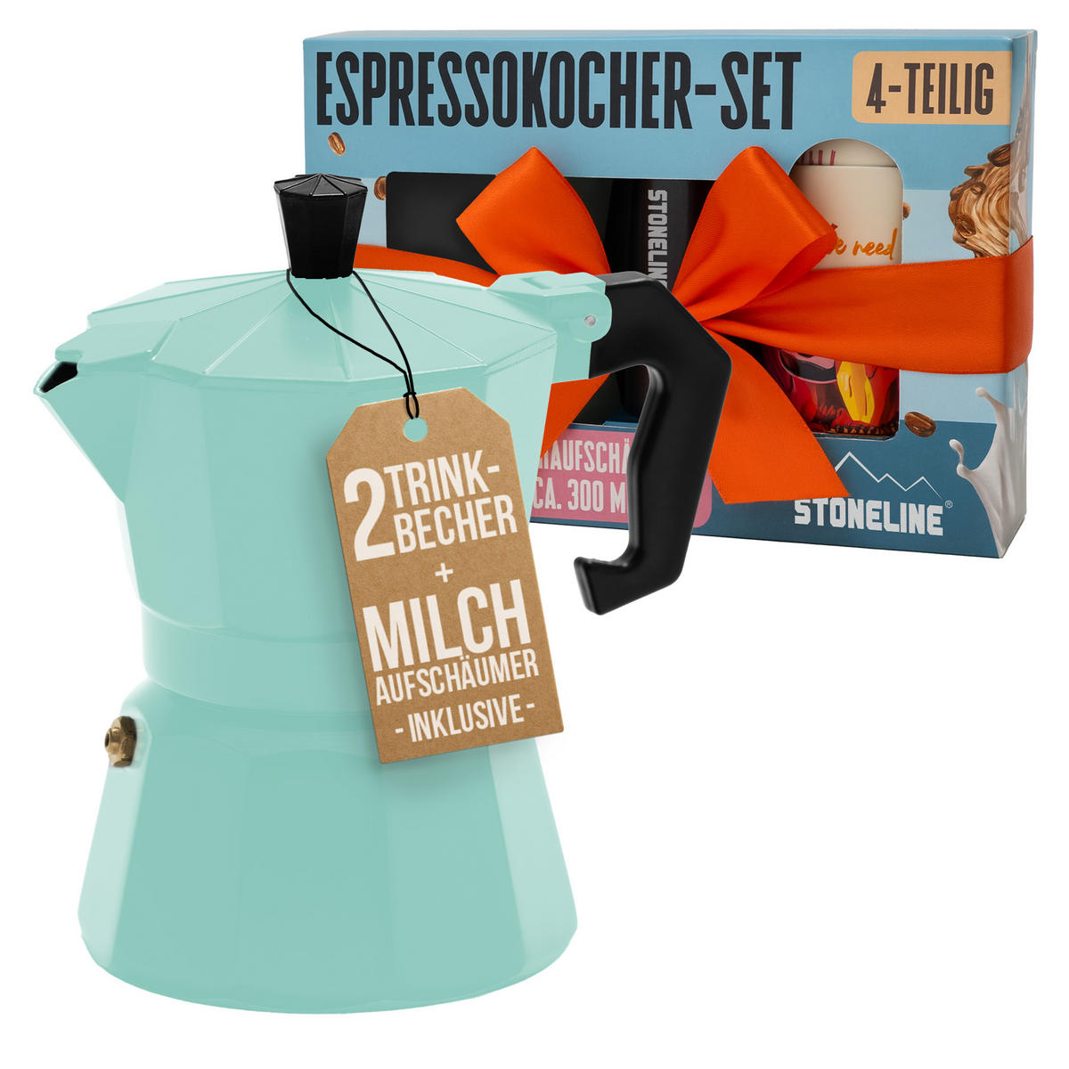 ESPRESSOKOCHER 240 ml - Mintgrün, Metall (17.5/13/22.8cm)