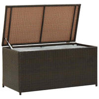 GARTENBOX Poly Rattan 100x50x50 cm Braun - Braun, Kunststoff (100/50/50cm) - furnicato