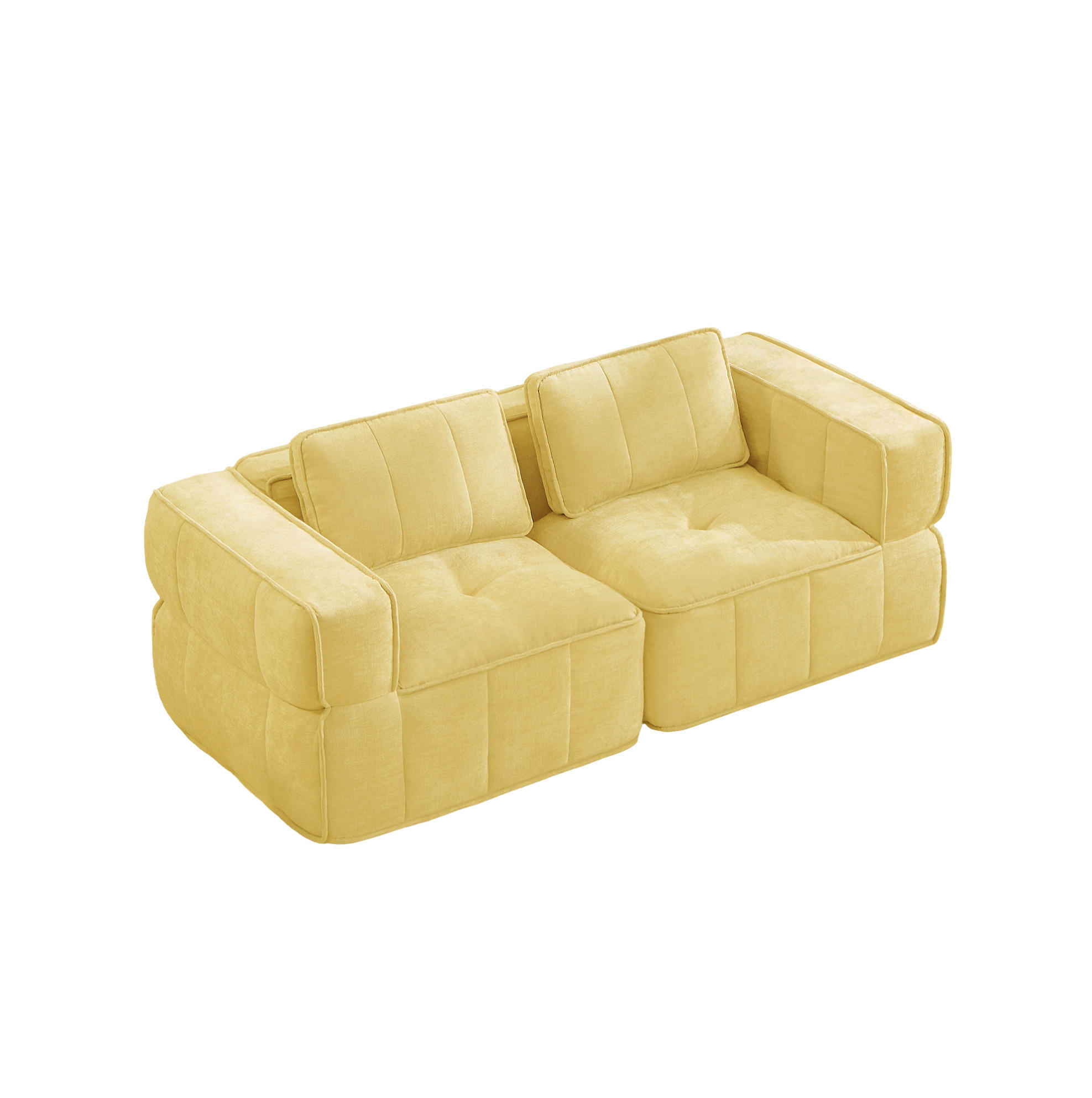 Flora Grace Sofa Gelb 93x67x198 cm