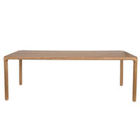 ESSTISCH Storm 220x90 cm Natural - Naturfarben, Holz (220/90/75cm) - Zuiver