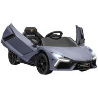 KINDER Elektroauto 12 V Kinderauto mit 2,4G Fernbedienung, Musik, Stoßdämpfer - Grau, Metall (105/60/40cm) - AIYAPLAY