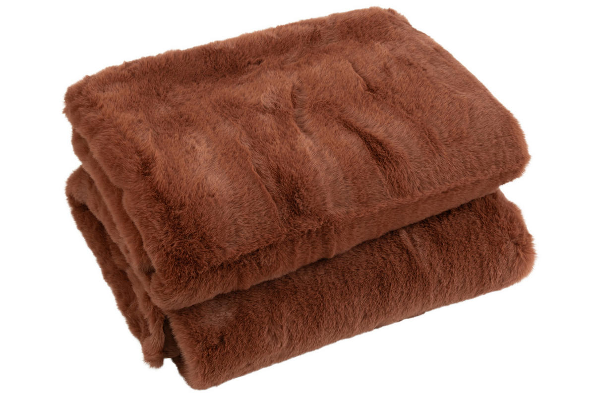 PLAID CUTIE - Pelz - Hellbraun - 180/130/3 cm - Hellbraun, Fell (130/180cm) - J-Line