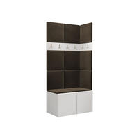 GARDEROBEN-SET Orion I - Weiß/Braun, Holzwerkstoff/Kunststoff (84/186/46cm) - MIRJAN24