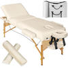 MASSAGELIEGE-SET 3 Zonen Somwang,218 x 102 x 90 cm,beige - Beige, Textil (108/90/218cm) - tectake
