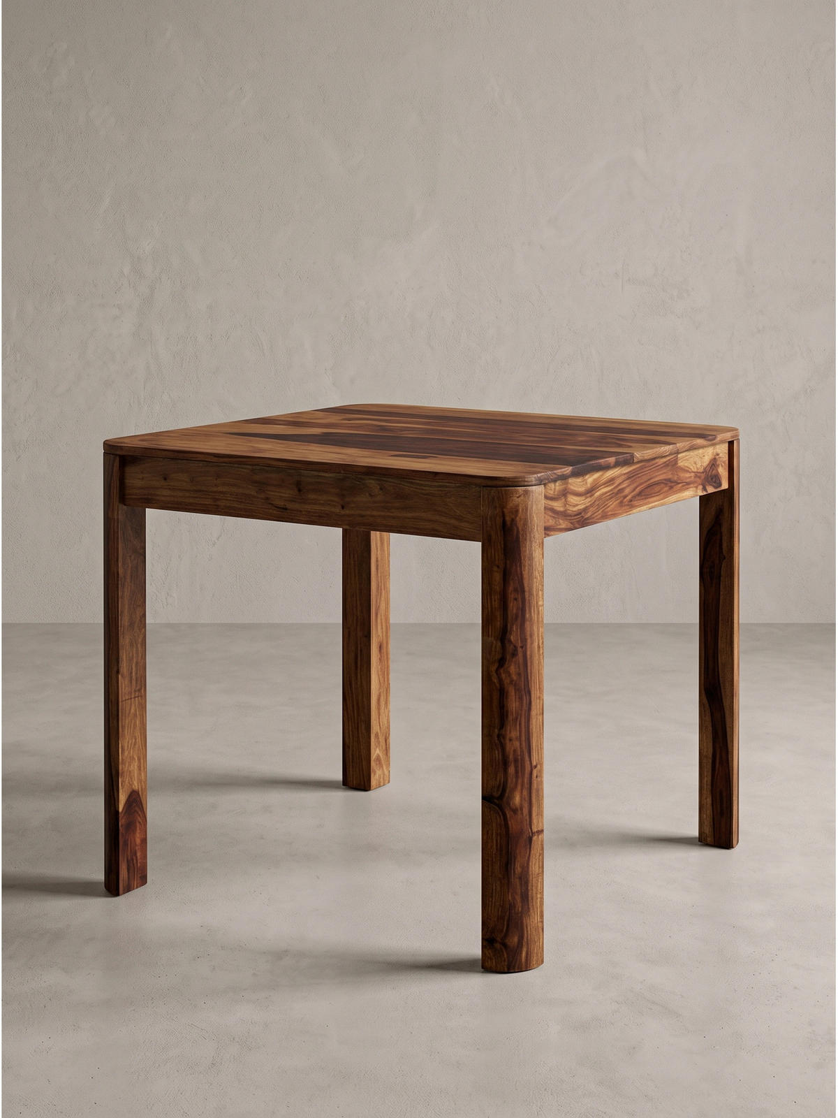 ESSTISCH CHARENTE, Dunkles Massivholz, handgefertigt, 80 x 80 x 76 cm - Braun, Holz (80/80/76cm) - KADIMA DESIGN