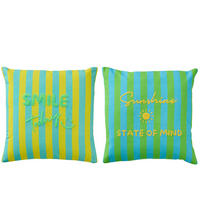 KISSEN SUNSHINE/SMILE GESTREIFT Multi - Multicolor, Textil (45/45cm) - J-Line