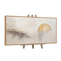 GEMÄLDE Horizontlinie Schattenfugenrahmen Eichefarben 120x60 cm - Eichefarben, Holz (120/60cm) - YS-art gallery