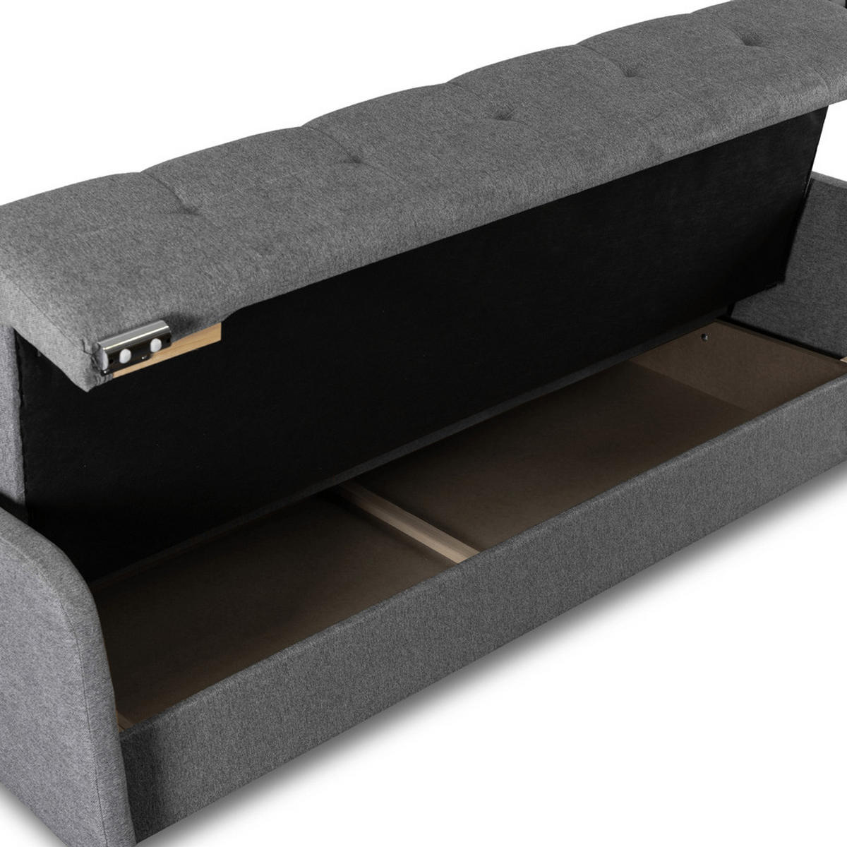 SCHLAFSOFA ARIA Schlaffunktion Zweisitzer Grau - Grau, Holz/Textil (205/94/100cm) - makarowski meble