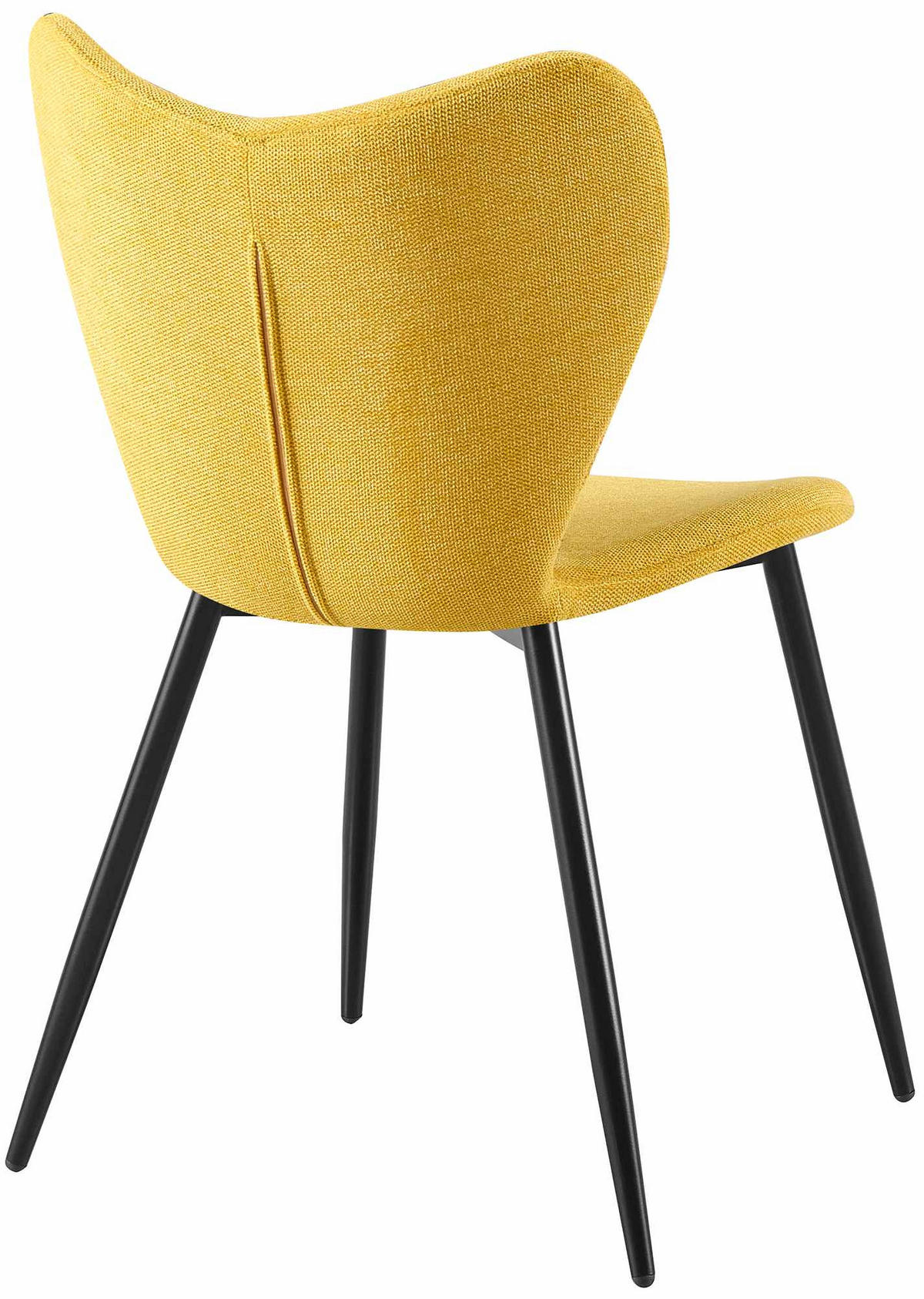 ESSZIMMERSTUHL Stoff Gelb - Gelb/Schwarz, Textil/Metall (50/80/58cm) - CLP