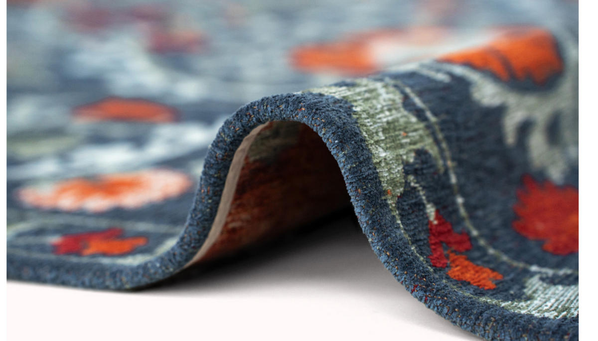 TEPPICH Flachgewebe Orient TABRY Blau 240 x 340 cm - Blau, Textil (240/340cm) - Novatrend