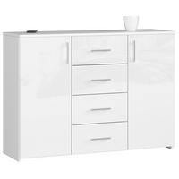 KOMMODE Weiß, Weiß Glanz 80/110/35 - Weiß, Holzwerkstoff (110/80/35cm) - RAUMHIRSCH FURNITURE