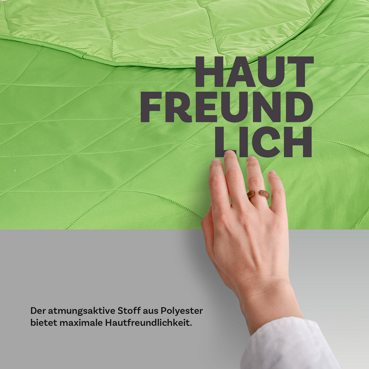 SOMMERBETT Steppbett leicht Apfelgrün 135x200 cm - Grün, Textil (135/200cm) - Bestlivings