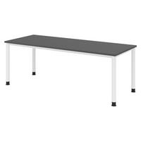SCHREIBTISCH Serie-H 80/200/74 cm in Graphitfarben/Weiß - Graphitfarben/Weiß, Holzwerkstoff (80/200/74cm) - bümö