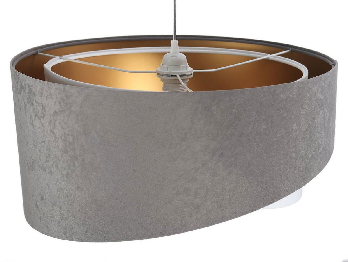 HÄNGELEUCHTE Grau 50/23 cm - Weiß/Grau, Kunststoff (50/1.3/23cm) - ONZENO