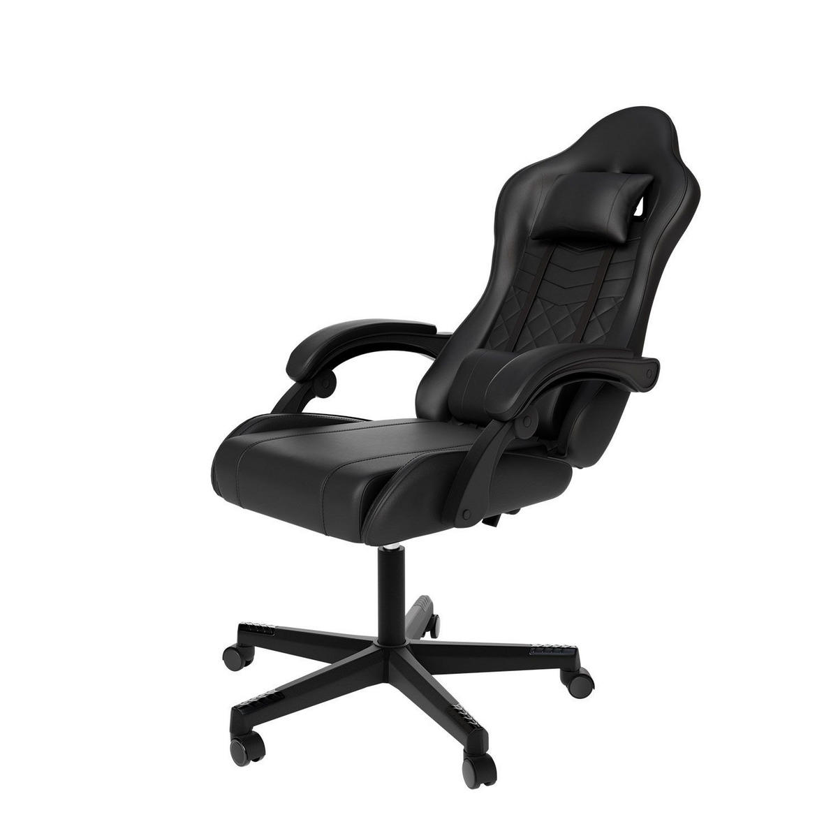GAMINGSTUHL HyperSeat schwarz - Schwarz, Kunststoff (63/131/121cm) - Juskys