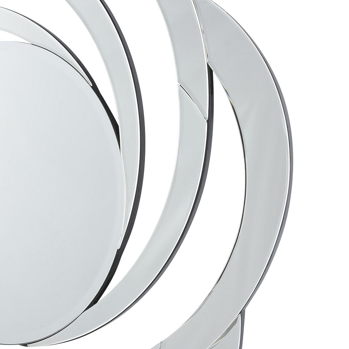 WANDSPIEGEL silber Blumenform 70 cm Treban - Silberfarben, Glas (70/70/2cm) - Beliani