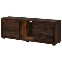 TV-BOARD Akazie 175x40x63 dunkelbraun lackiert BARK #211 - Dunkelbraun, Holz (175/63/40cm) - Massivmoebel24
