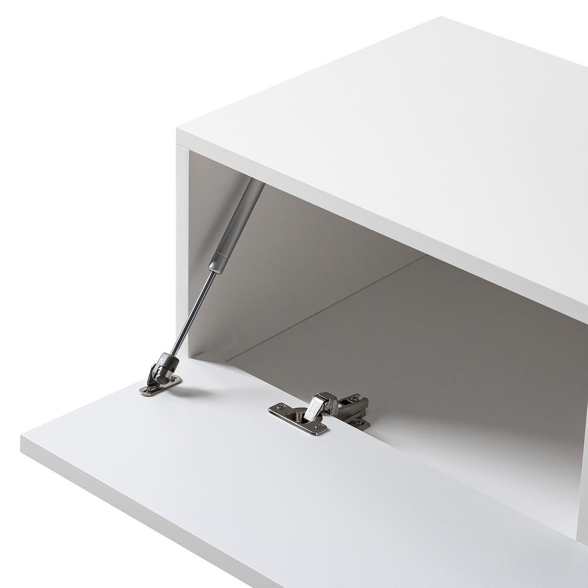 GARDEROBENBANK - Eichefarben/Weiß, Holzwerkstoff (95/49/40cm) - home24