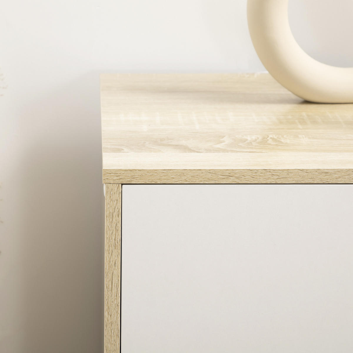 KOMMODE Beige und Holzoptik 120/40/76 cm - Eichefarben, Holzwerkstoff (120/76/40cm) - PANGIVO