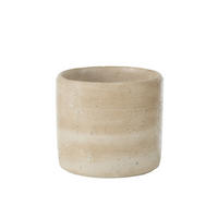 BLUMENTOPF OLINA - Zement - Beige - L - Ø 17,5 cm - Beige, Stein (17.5/16cm) - J-Line