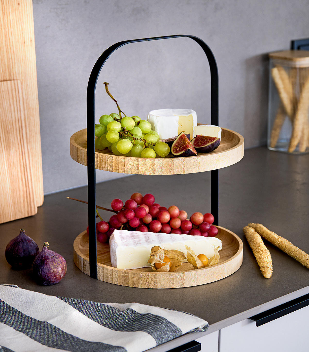 ETAGERE Bambus Mavaro 2-stufig - Braun, Naturmaterialien (25/33cm) - ZELLER