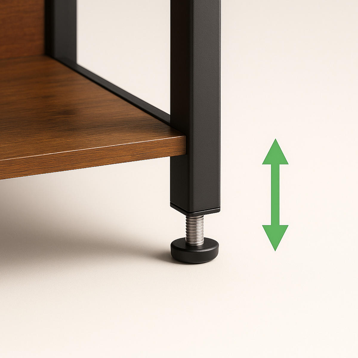 STANDREGAL Holzoptik Metall Dunkelbraun Schwarz 6 Ebenen 178×60×30 cm - Dunkelbraun/Schwarz, Holzwerkstoff/Metall (60/178/30cm) - Begryf