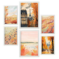 POSTER Set Mit 6 Pariser Außenbezüge In Damenplakat A3 & A4 Weißer Rahmen - Weiß, Papier (29/3cm) - Nacnic