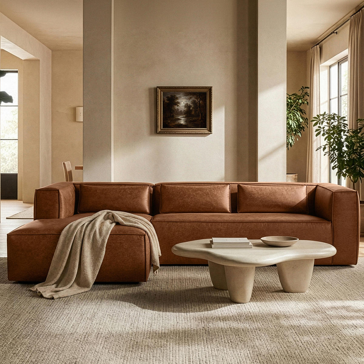 ECKSOFA LINKS FEROX, Rot - Rot, Holz/Holzwerkstoff (300/175cm) - KONSIMO®
