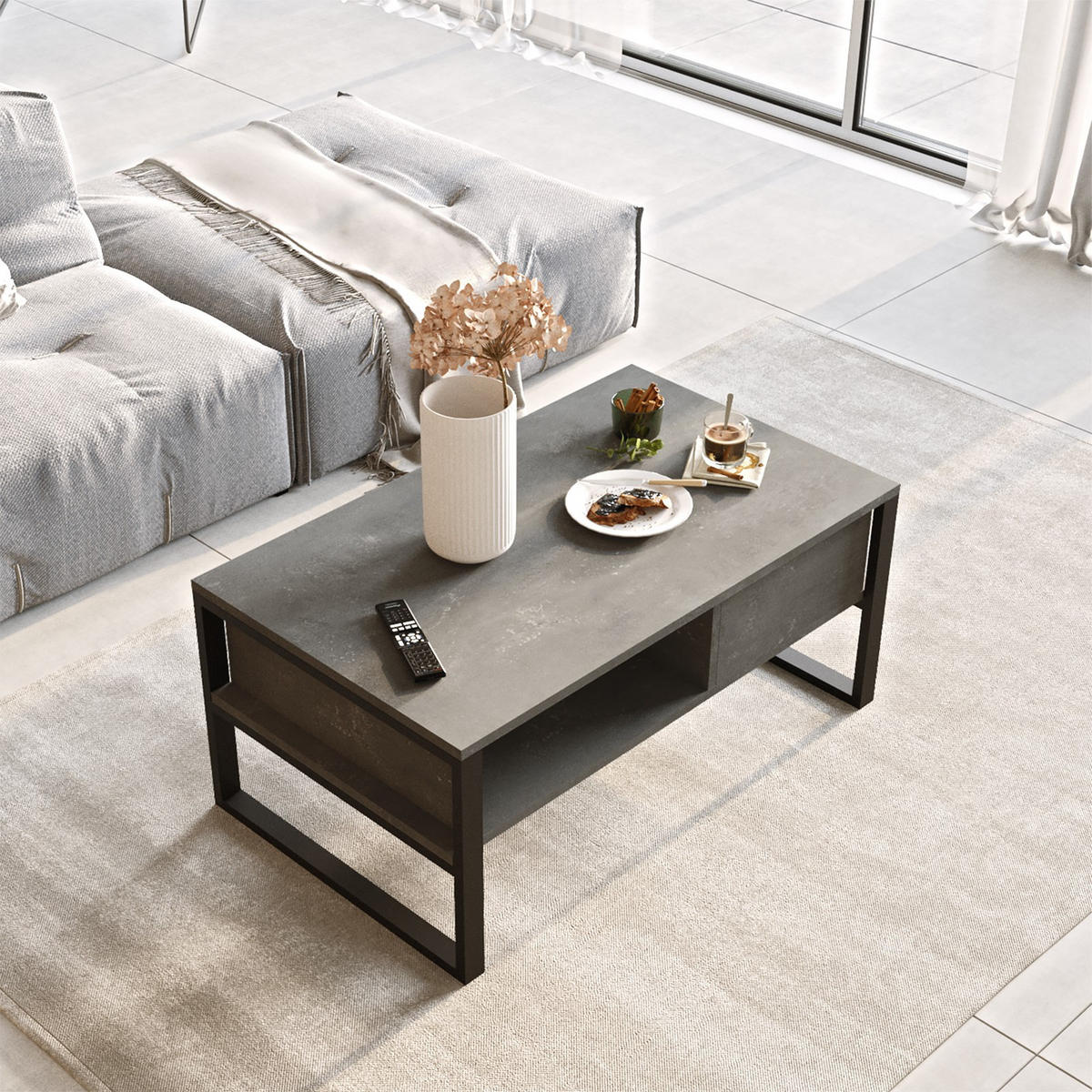 COUCHTISCH ml34 Grau - Grau, Holz (100/59/44cm) - Habitat Garten