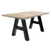 ESSTISCH ausziehbar Elia 7 140 x 90 x 75 Esszimmertisch Schwarzstahl/Eiche Sägerau - Sonoma Eiche, Holz (140/90/75cm) - 58aufmkessel