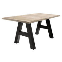 ESSTISCH ausziehbar Elia 7 160 x 90 x 75 Esszimmertisch Schwarzstahl/Eiche Sägerau - Sonoma Eiche, Holz (160/90/75cm) - 58aufmkessel