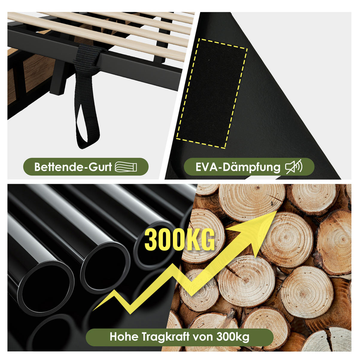DVOJLŮŽKOVÁ postel z MDF a kovu 180x200 cm dubová s úložným čelem, USB a Type-C nabíjením - barva dubu, kompozitní dřevo (180/200cm) - Modfu