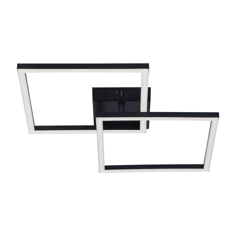 LED-DECKENLEUCHTE Krause 39.5/39.5/6.7cm - Schwarz, Kunststoff (39.5/39.5/6.7cm) - Nettlife