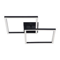 LED-DECKENLEUCHTE Krause 39.5/39.5/6.7cm - Schwarz, Kunststoff (39.5/39.5/6.7cm) - Nettlife
