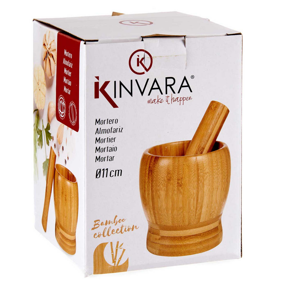 MÖRSER Holz Solis Ø 11 cm - Braun, Naturmaterialien (11/12.2/11cm) - Kinvara