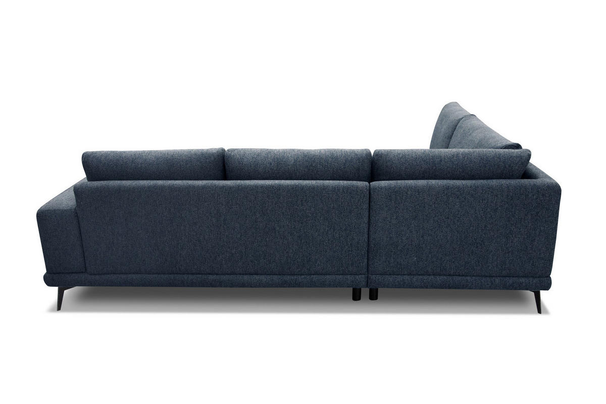 ECKSOFA MEDIOLANE 5-Sitzer, dunkelblau - Dunkelblau, Holzwerkstoff/Textil (219/282cm) - Courtois Laville