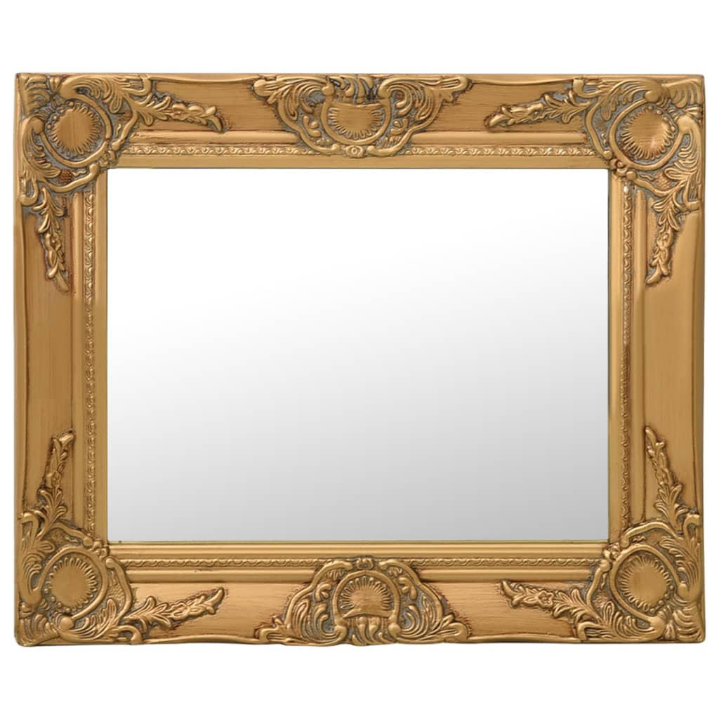 WANDSPIEGEL im Barock-Stil 50x40 cm Golden - Goldfarben, Holz (40/2/50cm) - furnicato