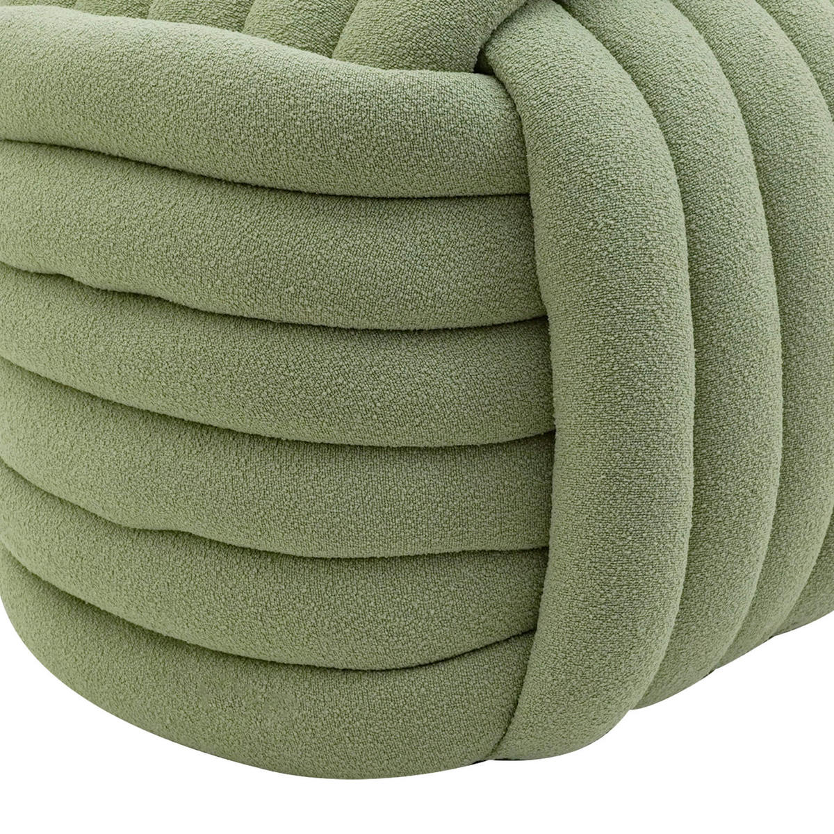 POUF Grün 50/50/45 cm - Olivgrün, Textil (50/45/50cm) - Mobili Rebecca