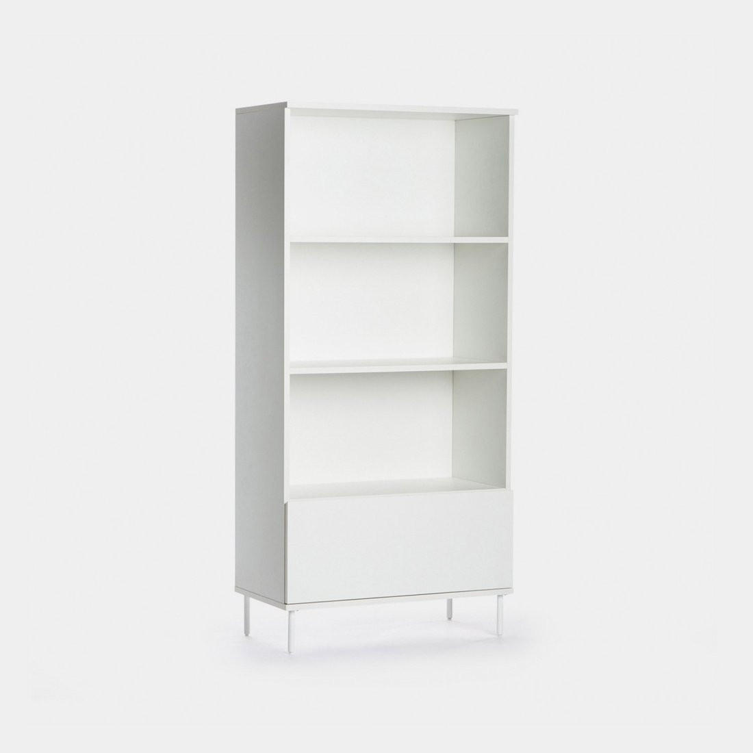 BÜCHERREGAL Esben Weiß 80 cm x 169 cm - Weiß, Holzwerkstoff (80/169/41cm)