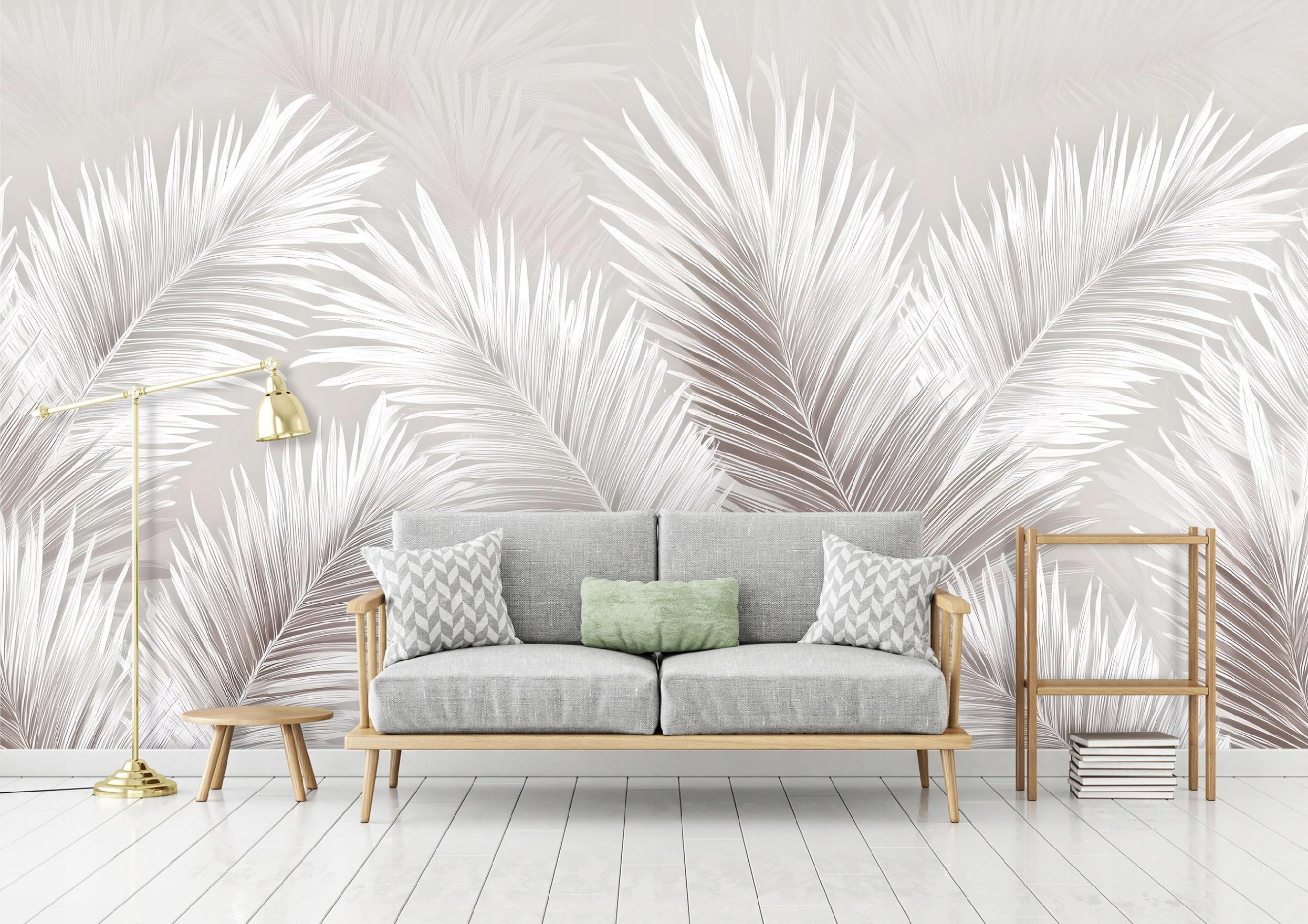 FOTOTAPETE Blätter Beton Rosa 400x280 cm - Multicolor, Papier (400/280cm) - Wallarena